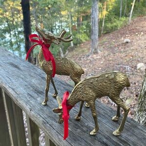 Vintage brass deer. “New” in the box from 1990!